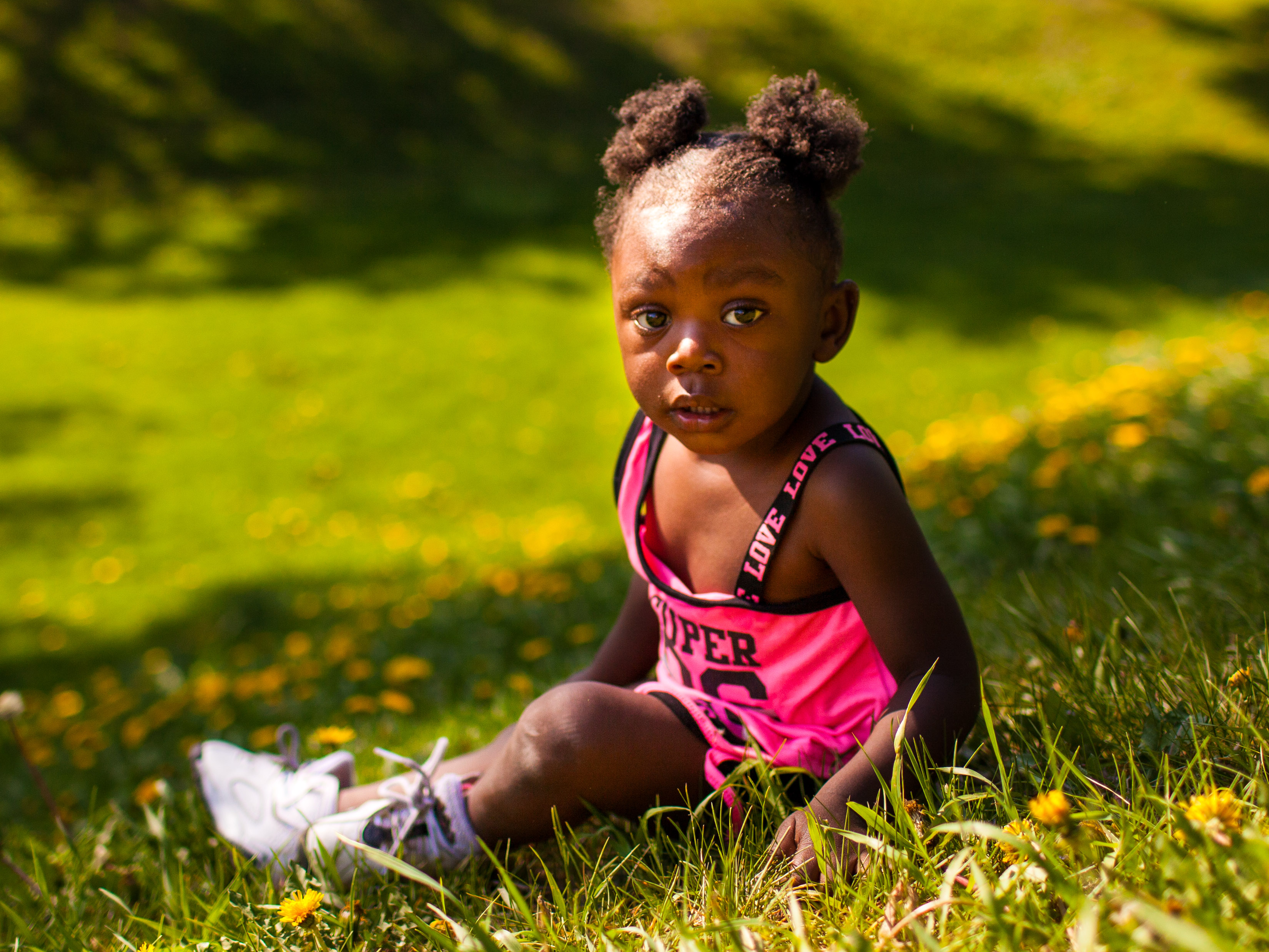 Little girl in a field