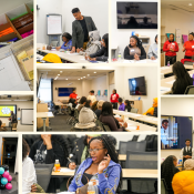 A collage of students