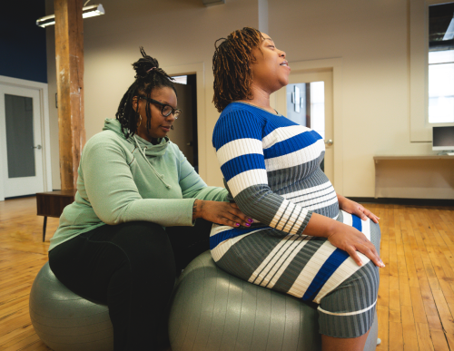 Deja and her doula, Sierra
