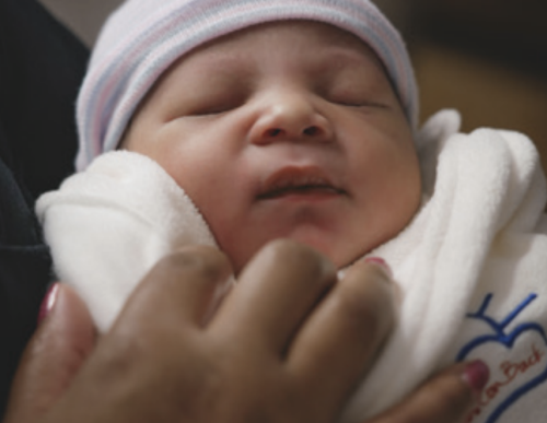 Baby and mother's hand