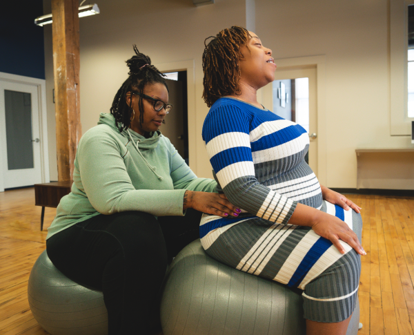 Deja and her doula, Sierra