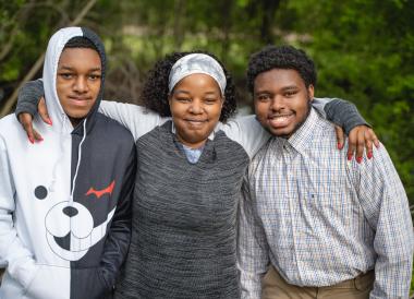 Maggie with Marshawn and Marquan