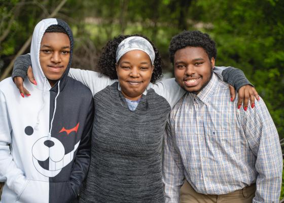 Marquan (L) and Marshawn (R) Maggie with Marshawn and Marquan