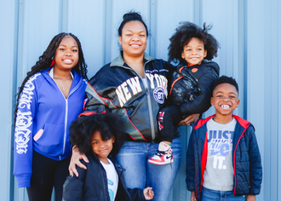 Family smiling