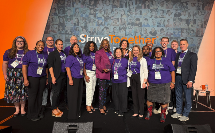 A group of conference goers 
